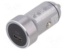 USB power supply | USB C socket | Sup.volt: 12÷24VDC | 20W