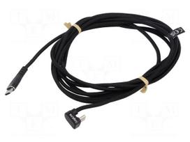 Cable | USB 2.0 | USB C plug,USB C angled plug | 3m | black | 480Mbps