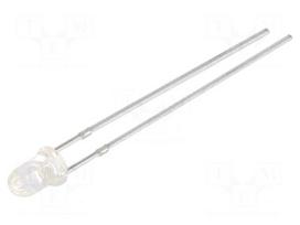 LED | yellow | 3mm | 5000÷8500mcd | 30° | 1.8÷2.6VDC | No.of term: 2 | 60mW