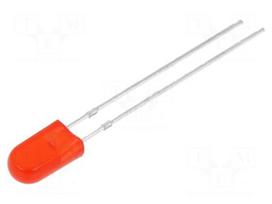 LED | red | rectangular | 2.54x5mm | 30÷35(typ)-50mcd | 50° | 20mA | 85mW
