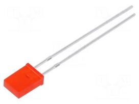 LED | red | rectangular | 2.6x5mm | 100÷135(typ)-180mcd | 120° | 20mA