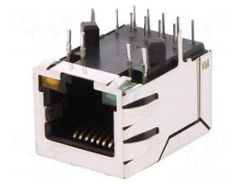 Connector: RJ45 | socket | PIN: 8 | Cat 5e | shielded,with LED | 8p8c
