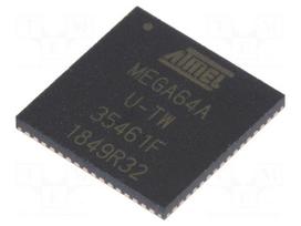 IC: AVR microcontroller | ATMEGA | VQFN64 | 2.7÷5.5VDC | Ext.inter: 8