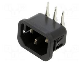 Connector: AC supply | plug | 10A | 250VAC | 250V | unshielded | snap-in