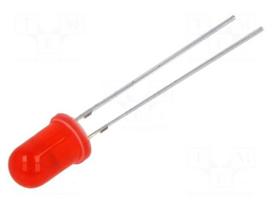 LED | red | 5mm | blinking | 1120÷1560mcd | 30° | 3÷5VDC | 20mA | 6.8Hz
