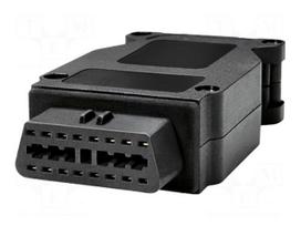 Laboratory connector: diagnostic OBD II | black | 10A | female | 24V