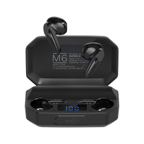 Ausinės // Headphones => In-Ear // Bezprzewodowe słuchawki douszne z power bankiem Kruger&Matz M6 - kolor czarny