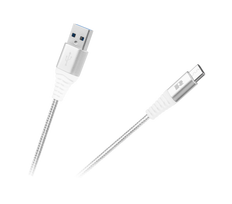 Išmaniųjų telefonų atsarginės dalys // Kabeliai // Kabel USB - USB typu C REBEL 100 cm biały
