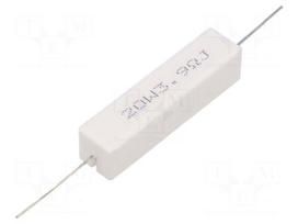 Resistor: wire-wound | 3.9Ω | cement | THT | 20W | ±5% | Ø0.8x35mm
