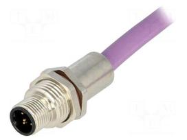 Connector: M12 | socket | male | PIN: 5 | B code-Profibus | 4A | 250V | IP67