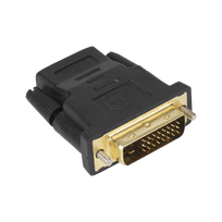 Kompiuterių komponentai ir priedai // PC/USB/LAN kabeliai // Złącze adapter wtyk DVI (24+1) dual link - gniazdo HDMI