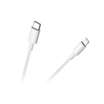 Išmaniųjų telefonų atsarginės dalys // Kabeliai // Kabel USB typu C - Lightning REBEL 100 cm biały