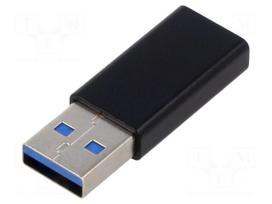 Adapter | USB 3.0 | USB A plug,USB C socket | nickel plated | 5Gbps