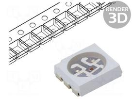 LED | RGB | SMD | PLCC6 | 1.6÷2.4/2.8÷3.6/2.8÷3.6VDC | 5x5.5mm | 120°