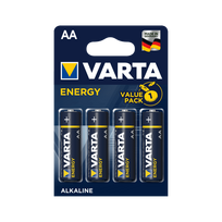 Akumuliatoriai ir baterijos // AA, AAA ir kitų dydžių baterijos, įkrovikliai – galima užsakyti // Bateria alkaliczna VARTA LR06 ENERGY 4szt./bl.