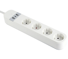 Gembird Smart Power Strip with USB Charger 4 Sockets Smart Socket