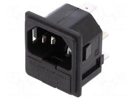 Connector: AC supply | socket | male | 10A | 250VAC | C14 (E) | IEC 60320