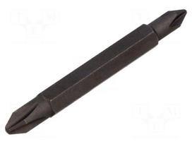 Screwdriver bit: Phillips | PH1,PH2 | 1/4" | Overall len: 60mm