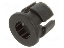 LED holder | 3mm | one-piece | black | UL94V-2 | L: 4.2mm | polyamide