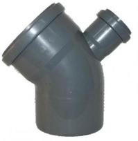 Likums DN110/45°,atzars DN50 90°, PP, pelēks Līkums DN 110/45° ar atzaru DN50,90°