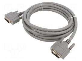 Cable | D-Sub 26pin plug,both sides | 3m | grey | connection 1: 1
