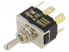 Switch: toggle | Pos: 3 | DP3T | (ON)-OFF-(ON) | 10A/250VAC | T7 | 1.5kV