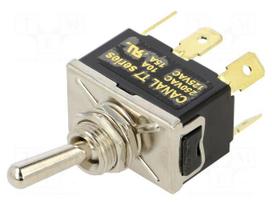 Switch: toggle | Pos: 2 | DPDT | ON-ON | 10A/250VAC | Leads: connectors