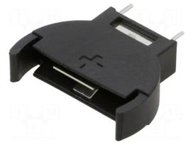 Socket | CR2032 | Batt.no: 1 | PCB,vertical,THM | for PCB