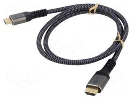 Cable | DisplayPort plug,HDMI plug | PVC | textile | 4K,UHD 2160p