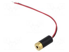 Module: laser | 0.75mW | red | dot | 650nm | 3÷12VDC | 10÷25mA