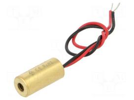 Module: laser | 1mW | red | dot | 650nm | 3÷12VDC | 15÷35mA | Laser class: 2