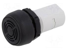 Signaller: sound | 22mm | Ø22.5mm | IP40 | black | 9÷15VDC | 9÷15VAC