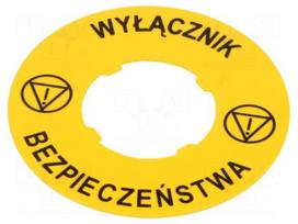 Label | 22mm | Platinum | yellow | Ø: 60mm | PVC