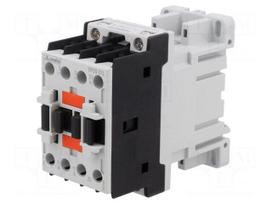 Contactor: 3-pole | NO x3 | Auxiliary contacts: NC | 24VDC | 9A | BF