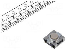 Microswitch TACT | SPST-NO | Pos: 2 | 0.05A/24VDC | SMT | none | 1.57N