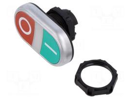 Switch: double | 22mm | Stabl.pos: 1 | green/red | IP66,IP67,IP69K