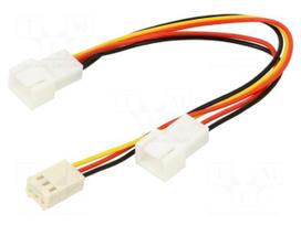 Wire: for fan supplying | Plug: straight | splitter 2x | 3pin x3