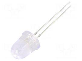 LED | UV | 8° | 20mA | 114mW | 370÷380nm | 3/3.4/3.8VDC | THT | Front: convex