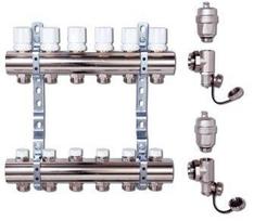 Balans.vent.bloks 1"-M(24x19) 9atz. Kolektoru komplekts 9 līnijas, ar balansventiļiem