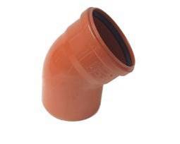 KG ārdarbu līkums DN 110/30°,PP, oranžs KG ārdarbu līkums