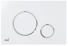 M770 THIN s=5mm iebūvējamas skalojamās kastes poga, balts-spīdīgs/hroms-spīdīgs Iebūvējamas skalojamās kastes pogas, sērija THIN 7