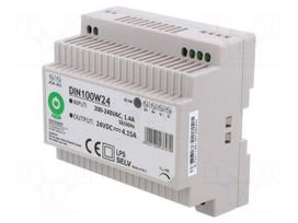 Power supply: switching | for DIN rail | 100W | 24VDC | 0÷4.15A | OUT: 1