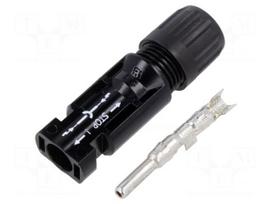 Connector: solar | plug | male | MC4 | 39A | 1kV | IP2X,IP65,IP68 | crimped