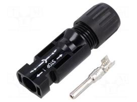 Connector: solar | plug | male | MC4 | 39A | 1kV | IP2X,IP65,IP68 | crimped