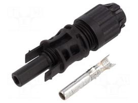 Connector: solar | plug | female | MC4 Evo stor | 47A | 1.5kV | straight
