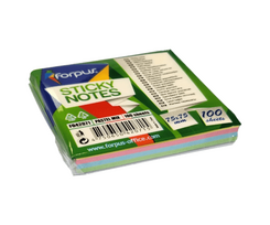 Sticky Notes Forpus, 75x75mm, Mix of 4 pastel colours (1x100)