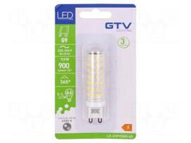 LED lamp | neutral white | G9 | 230VAC | 900lm | 9.5W | 360° | 4000K
