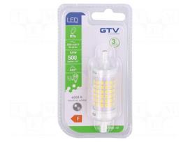 LED lamp | neutral white | R7S | 230VAC | 500lm | 5W | 360° | 4000K