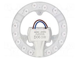 Lamp: LED light panel | 12W | 230VAC | Ø137mm | 3000K | CRImin: 80