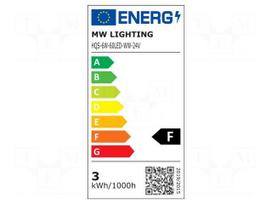LED tape | white warm | Case (mm): 2835 | LED/m: 60 | 8mm | IP33 | 120°